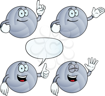 Royalty Free Clipart Image of Happy Volleyballs