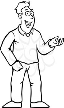 Royalty Free Clipart Image of a Smiling Man