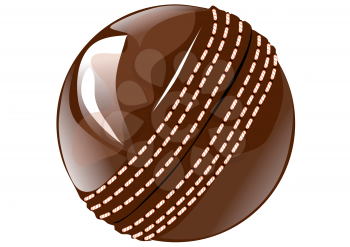cricket ball isolated on white background. 10 EPS