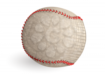 baseball abstract ball isolated on white background