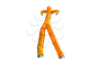 Inflatable man isolated on white background