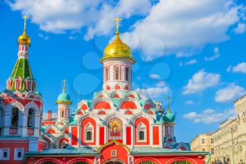 Orthodox church Kazan Cathedral on Red Square, Moscow, Russia