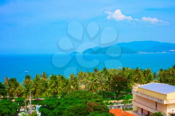 Tropical landscape with sea bay and islands, Nha Trang, Vietnam