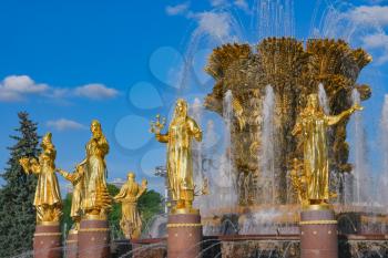 Fountain Friendship of the Peoples, VDNKh, Moscow, Russia