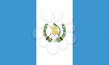 Guatemalan national official flag. Patriotic symbol, banner, element, background. Accurate dimensions. Flag of Guatemala in correct size and colors, vector illustration