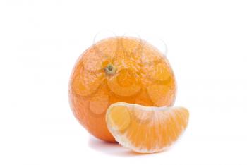 Tangerine isolated on white background.
