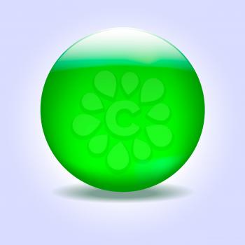 Green glass sphere