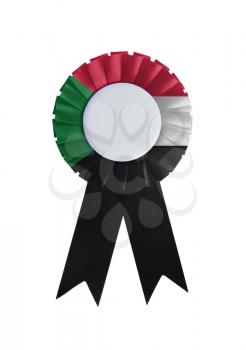 Award ribbon isolated on a white background, Sudan