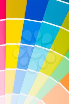 Vector colour card with a small selection of colors