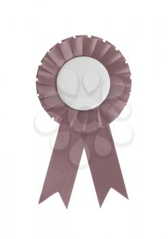Award ribbon isolated on a white background, lilac