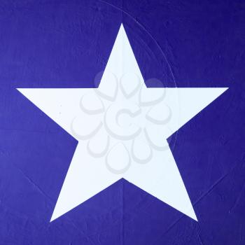 Star symbol on an old warplane, isolated