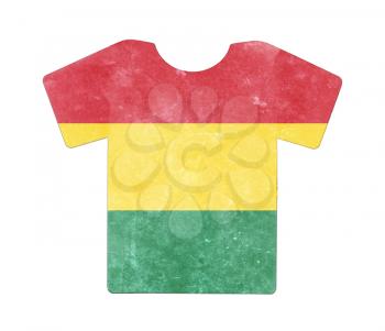Simple t-shirt, flithy and vintage look, isolated on white - Bolivia