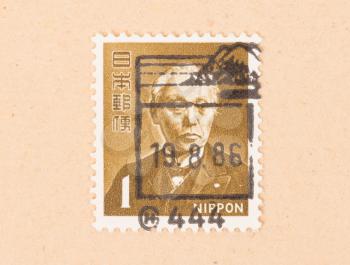 JAPAN - CIRCA 1986: A stamp printed in Japan shows the Emperor, circa 1986