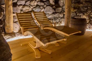 Relaxation area of a private sauna - Germany