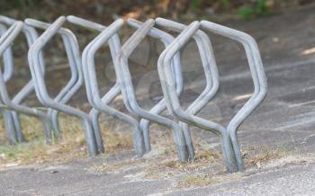Bike rack in front of a dutch school