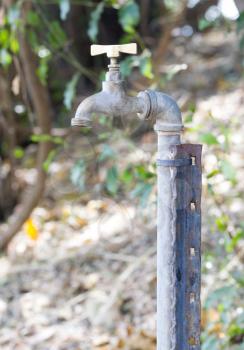 Watertap on a campsite in Namibia, Africa
