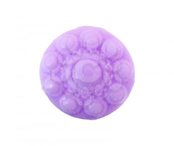Small soap isolated on a white background - purple