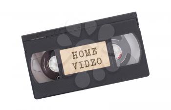 Retro videotape isolated on a white background - Home video