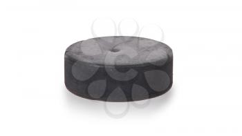 Hockey puck isolated on a white background