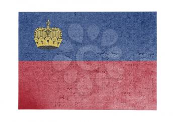 Large jigsaw puzzle of 1000 pieces - flag - Liechtenstein