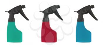 Spray bottle with, illustration on white background