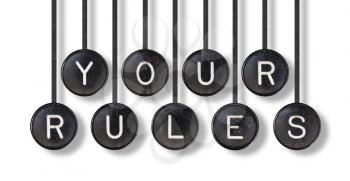 Typewriter buttons, isolated on white background - Your rules