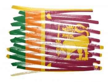Flag illustration made with pen - Sri Lanka