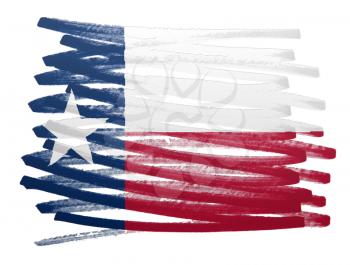 Flag illustration made with pen - Texas
