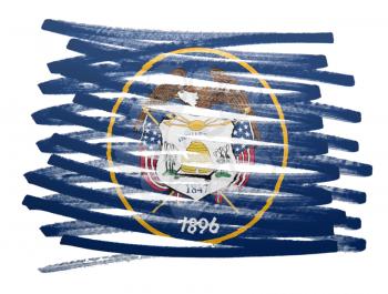 Flag illustration made with pen - Utah