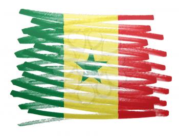Flag illustration made with pen - Senegal