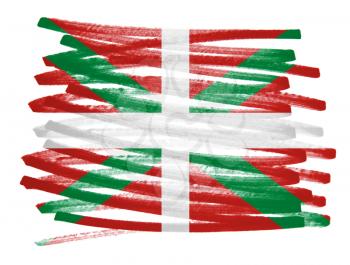 Flag illustration made with pen - Basque Country