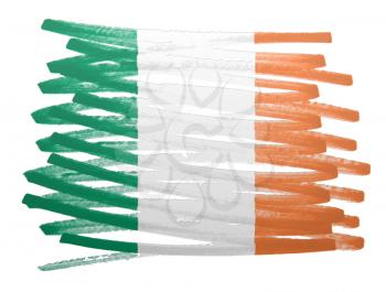 Flag illustration made with pen - Ireland