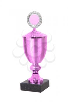 Trophy cup isolated on a white background - Pink