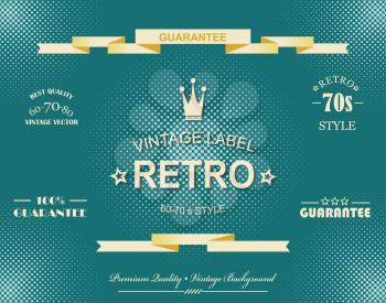 Premium Quality and Satisfaction Guarantee Label on Vintage Background