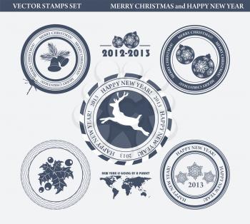 set of Christmas stamp 