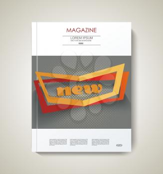 Vector design of Magazine Cover Annual Report, Flyer Poster.