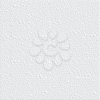 Vector abstract texture of closeup detail  white polystyrene foam background.