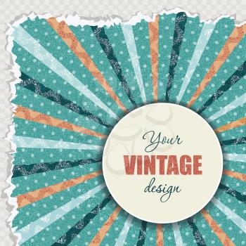 Vintage faded background. Retro stripes or beams.