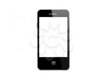 illustration of modern mobile phone isolated on the white background