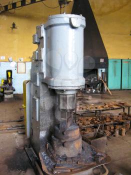 The old machine tool at a repair factory