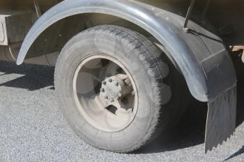 image of part of the wheel of car