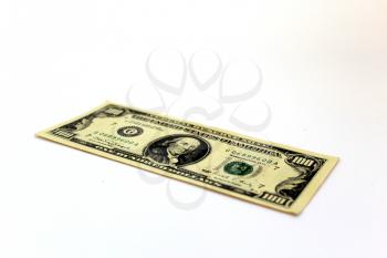 image of hundred dollar banknote isolated on a white background