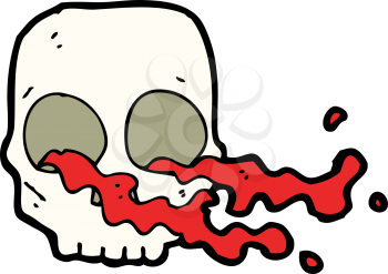 Royalty Free Clipart Image of a Gross Skull