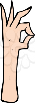 Royalty Free Clipart Image of a Pinching Hand