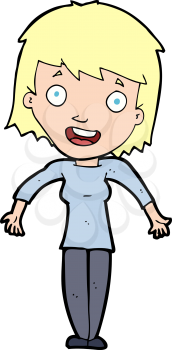 Royalty Free Clipart Image of a Female Gesturing