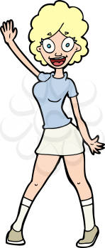 Royalty Free Clipart Image of a Dancing Female