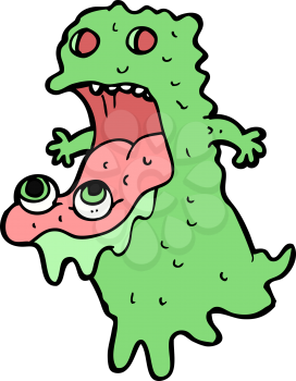 Royalty Free Clipart Image of a Gross Ghost