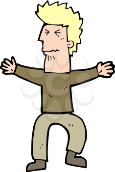 Royalty Free Clipart Image of a Stressed Out Man