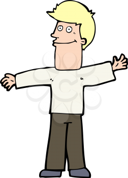 Royalty Free Clipart Image of a Happy Man