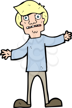 Royalty Free Clipart Image of a Surprised Man